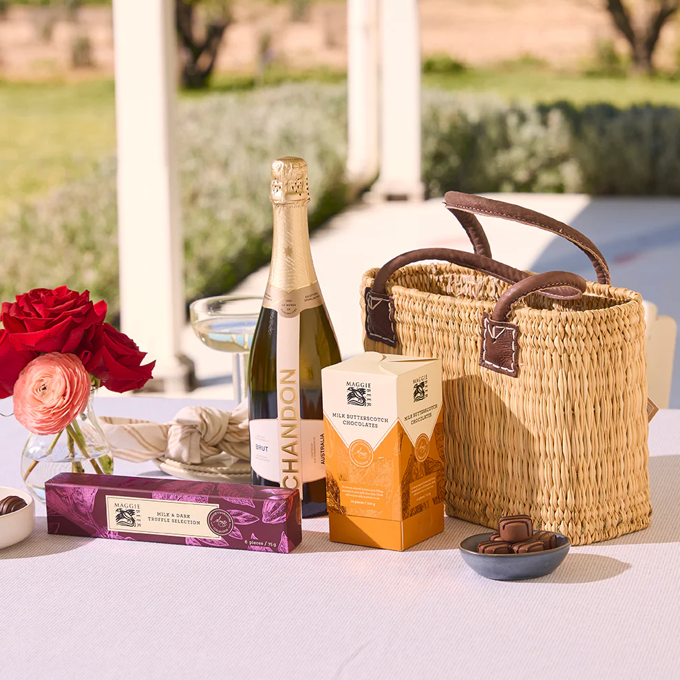 French Market Basket Mini Tote with Chandon & Chocolates - Image 5