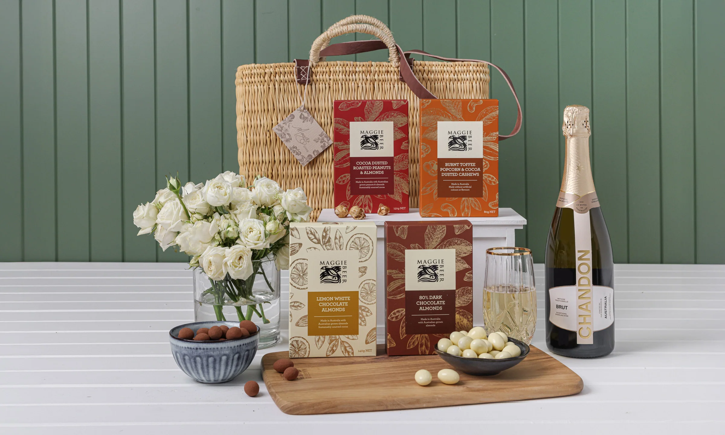 French Market Basket - Small with Chandon & Sweets Hamper