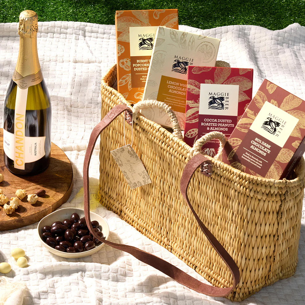 French Market Basket - Small with Chandon & Sweets Hamper - Image 2