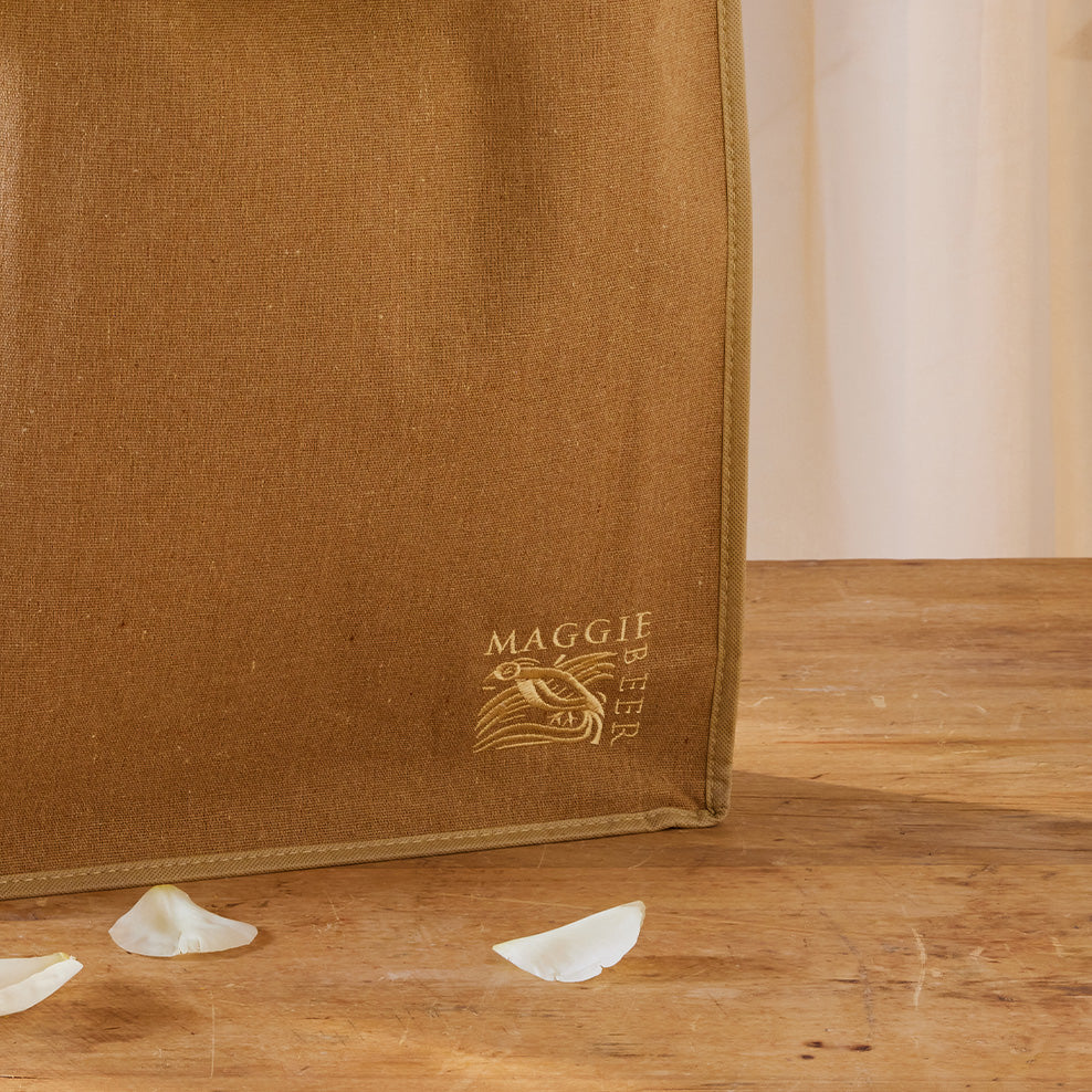 Maggie Beer Tote Bag in Natural Sandy Beige - Image 2