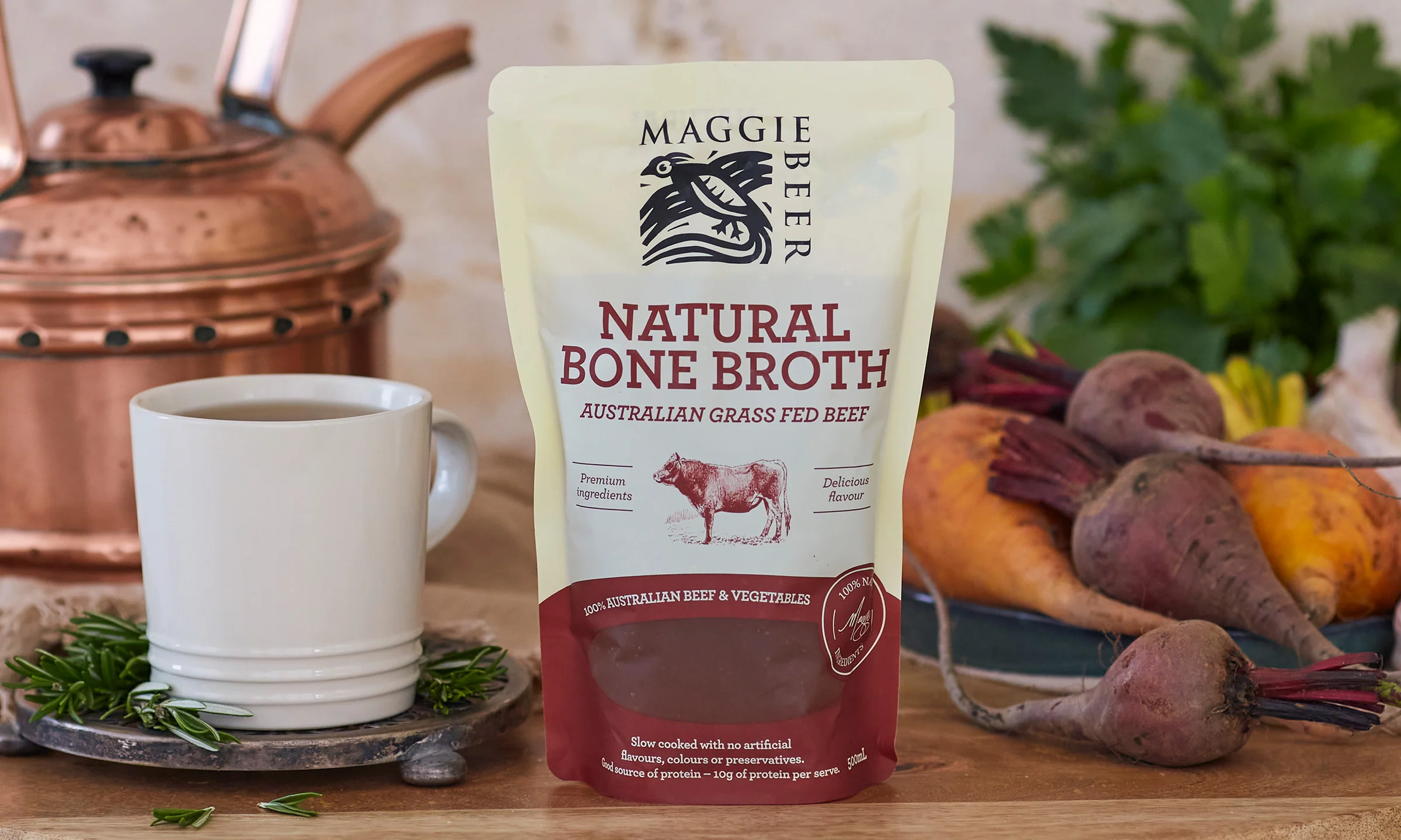 Natural Beef Bone Broth 500mL